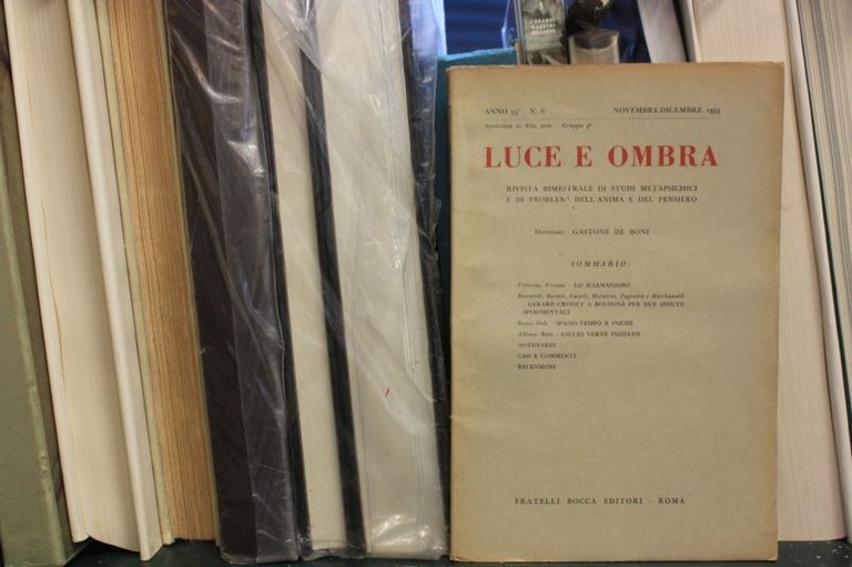 LUCE E OMBRA LO SCIMANESIMO VITTORINO SPEZZANI NOVEMBRE DICEMBRE 1955