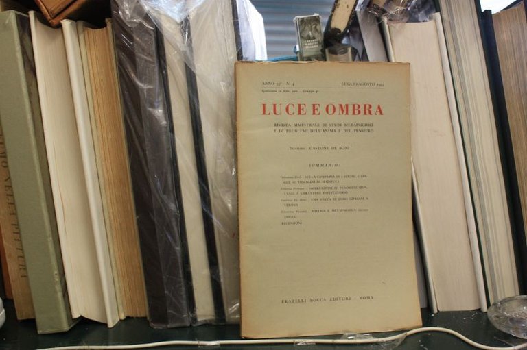 LUCE E OMBRA LUGLIO AGOSTO 1955 SULLA COMPARSA DI LACRIME …