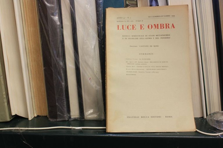 LUCE E OMBRA SETTEMBRE OTTOBRE 1955 IL FETICISMO VITTORINO VEZZANI