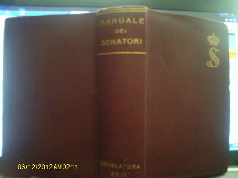 Manuale Dei Senatori Del Regno Legislatura Xxiv 1914