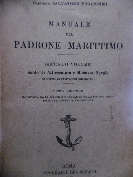 Manuale Del Padrone Marittimo 1956 Roma Tipografia Del Senato 1956 …