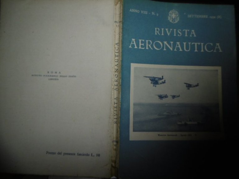 MECCANISMO DEL VOLO ANIMALE RIVISTA AERONAUTICA SETTEMBRE 1932