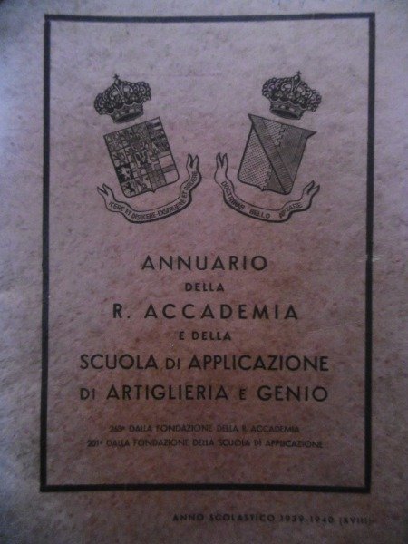 Militaria - Annuario R. Accademia e Scuola d' Applicazione di …