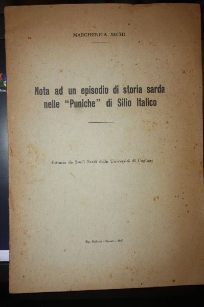 Nota Ad Un Episodio Di Storia Sarda Nelle Puniche Di …