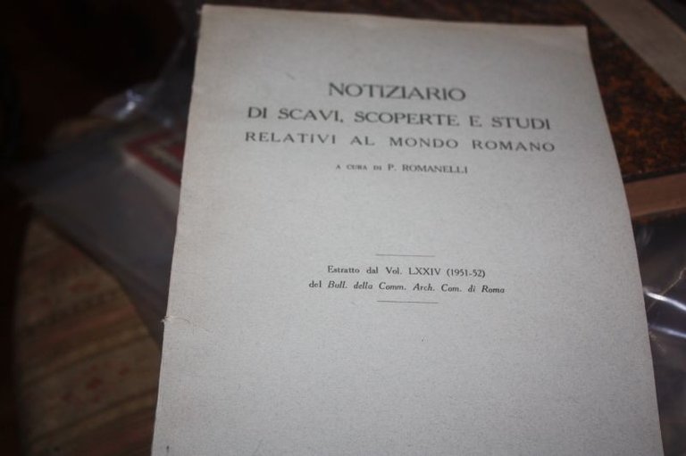 NOTIZIARIO DI SCAVI SCOPERTE E STUDI RELATIVI AL MONDO ROMANO …