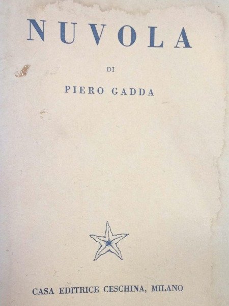 NUVOLA PIERO GADDA CESCHINA 1938