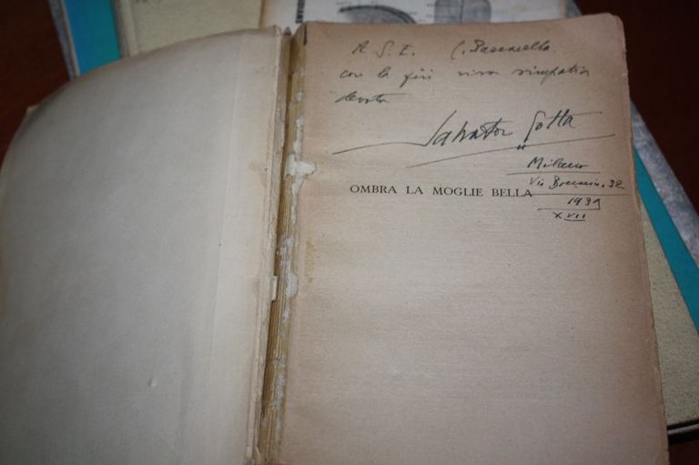 OMBRA LA MOGLIE BELLA SALVATOR GOTTA BALDINI CASTOLDI DEDICA AUTOGRAFA …