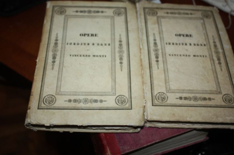 OPERE INEDITE E RARE DI VICENZO MONTI 1832 VOLUME PRIMO …