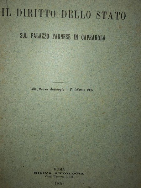 PALAZZO FARNESE IN CAPRAROLA IL DIRITTO DELLO STATO ERNESTO OVIDI …