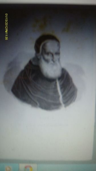 Papa SISTO V. Ritratto incisione 1856. Grottammare