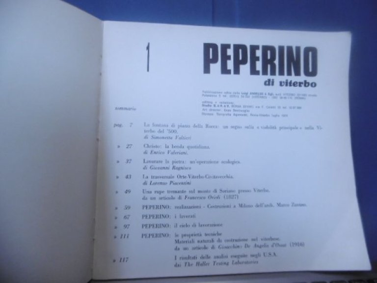 Peperino Di Viterbo Pubblicazione Dalla Luigi Anselmi