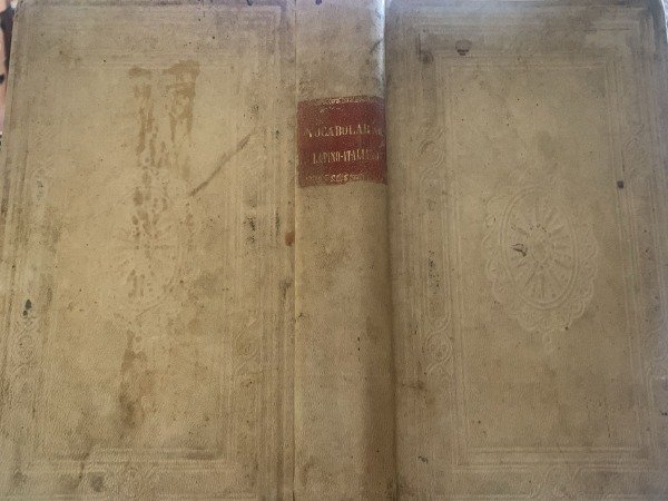 pergamena antica settecentesca con incisione centrale