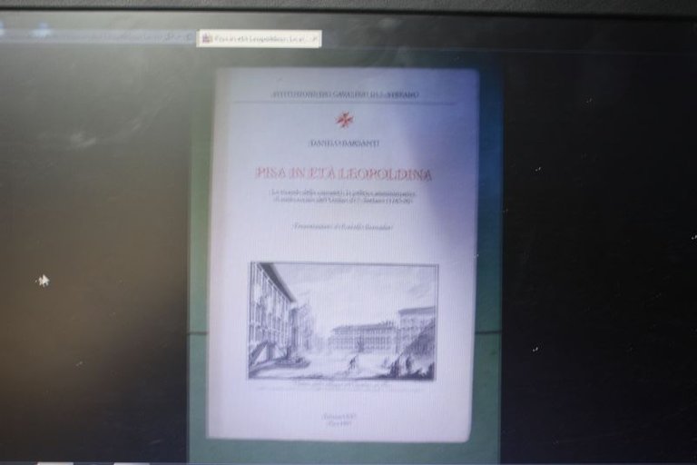 Pisa in eta' Leopoldina. Le vicende della comunita'. D. Barsanti …