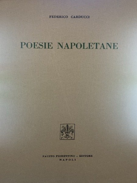 POESIE NAPOLETANE FEDERICO CARDUCCI