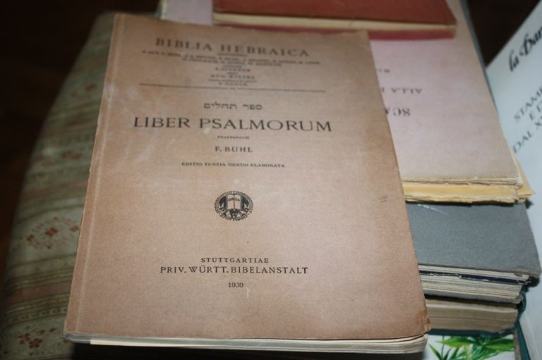 PRAEPARAVIT F. BUHL LIBER PSALMORUM (BIBLIA HEBRAICA) A PRIV. WURTT. …