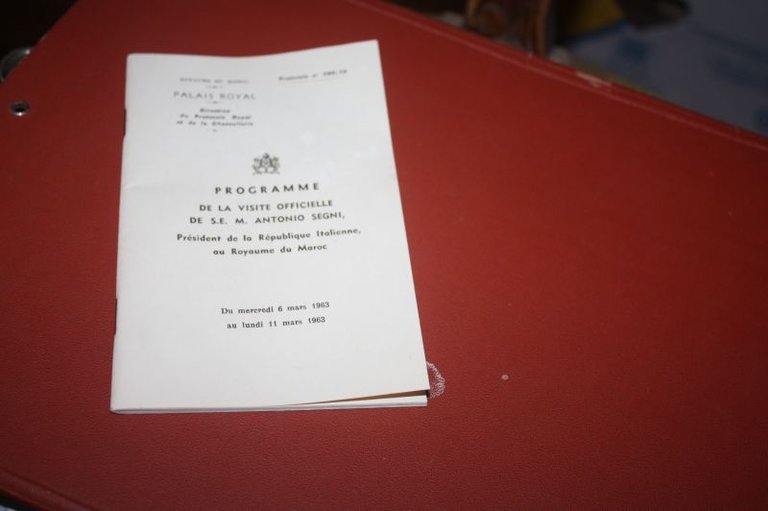 PROGRAMME DE LA VISITE OFFICIELLE DE S.E. M.ANTONIO SEGNI PRESIDENT …