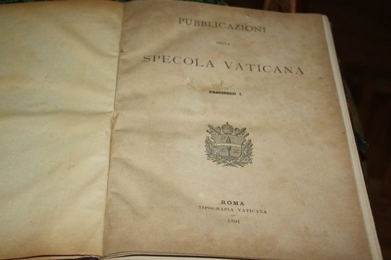Pubblicazioni Della Specola Vaticana Fascicolo 1 Roma Tipografia Vaticana 1891