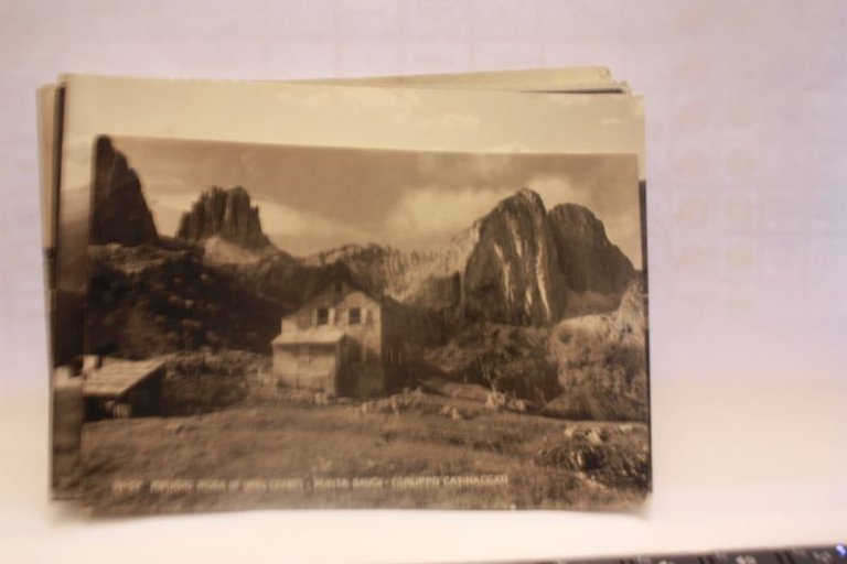 RIFUGIO RODA DI VAEL PUNTA DAVOI GRUPPO CATINACCIO VIAGGIATA 1955