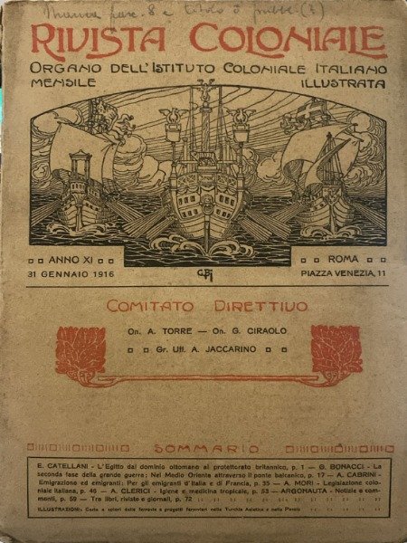 Rivista coloniale 31 gennaio 1916