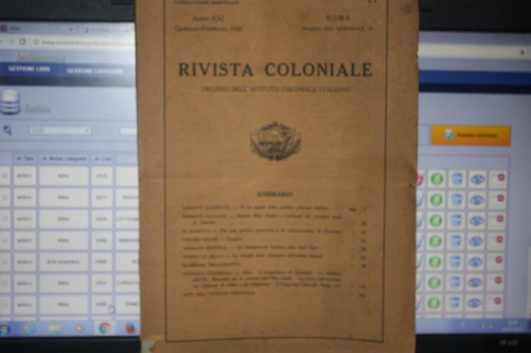 RIVISTA COLONIALE LUGLIO AGOSTO 1926 N.4