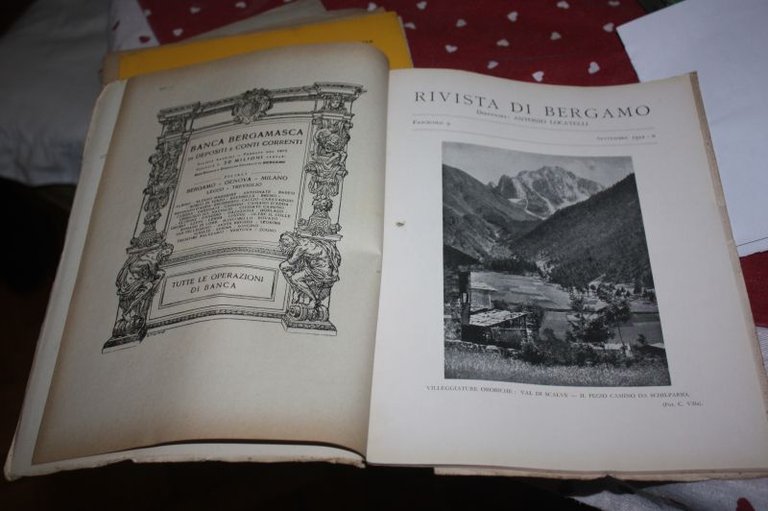 RIVISTA DI BERGAMO SETTEMBRE 1932 UN SINGOLARE BERGAMASCO DEI MILLE …