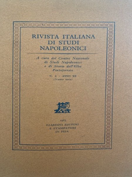 RIVISTA ITALIANA DI STUDI NAPOLEONICI A CURA DEL CENTRO NAZIONALE …