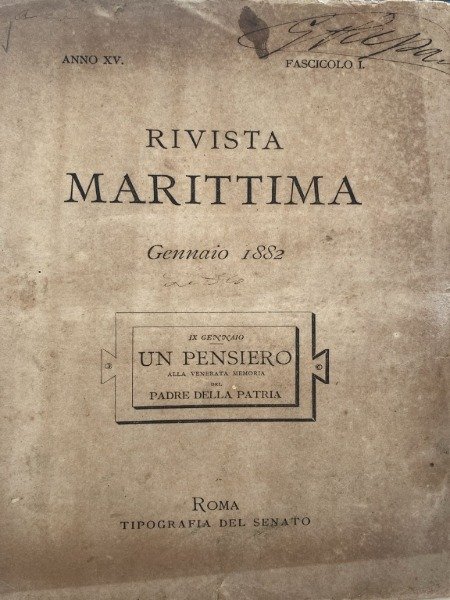 RIVISTA MARITTIMA GENNAIO1882