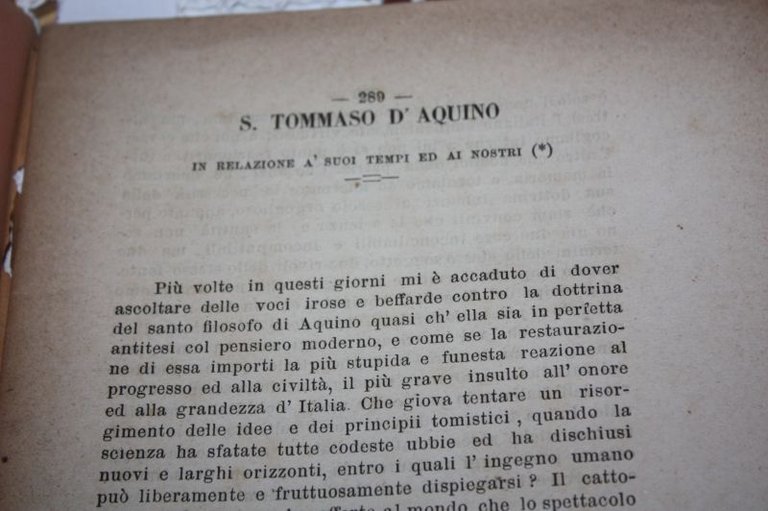 S.TOMMASO D'AQUINO IN RELAZIONE A SUOI TEMPI ED AI NOSTRI …