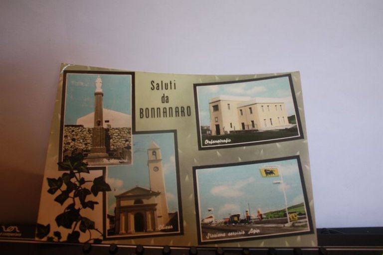 SALUTI DA BONNANARO CARTOLINA VIAGGIATA ANNI 64