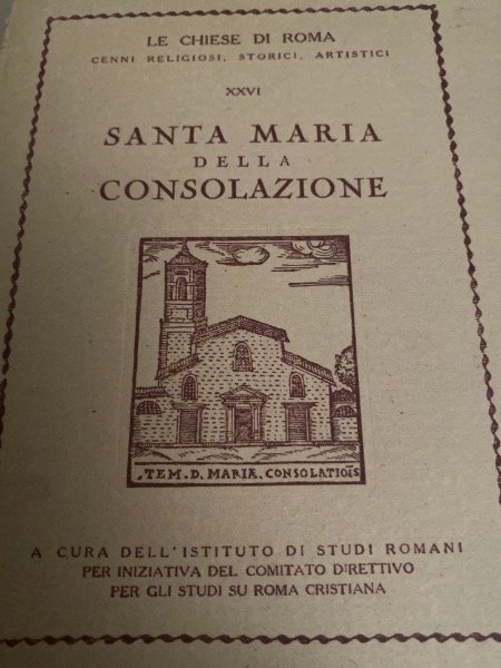 Santa Maria della consolazione le chiese di Roma
