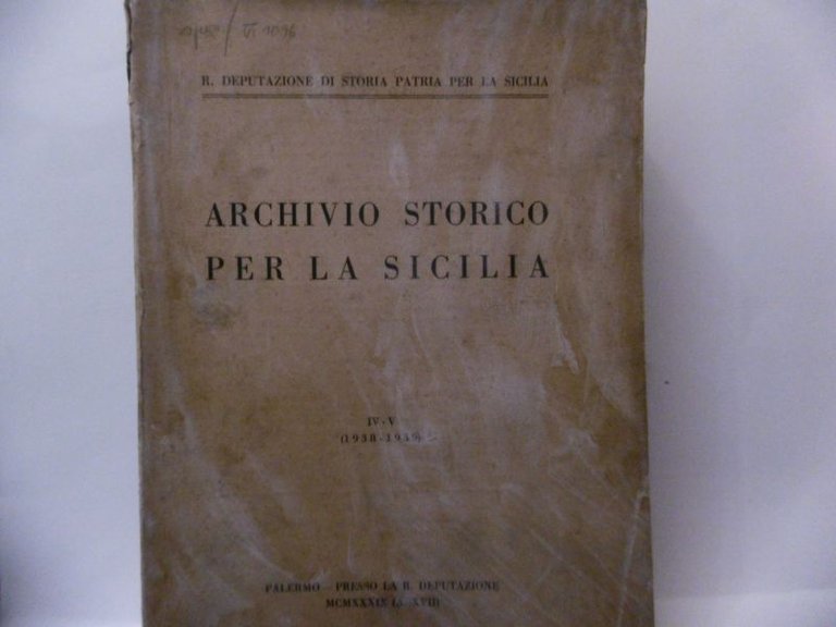 SULLA RIVOLTA DI PALERMO DEL 1647 ARCHIVIO STORICO PER LA …