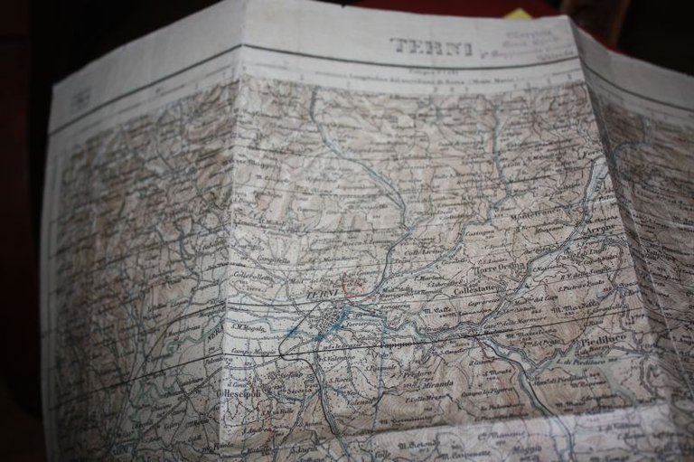 TERNI CARTINA 1918 MAGGIORE CORSO 3 REGGIMENTO GRANATIERI VITERBO
