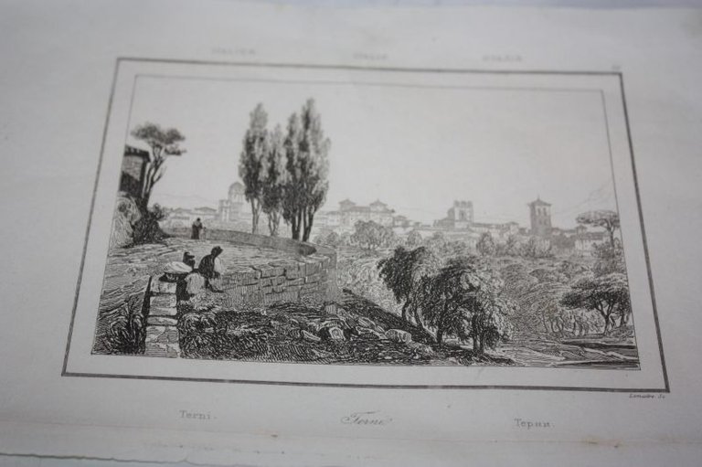 TERNI ITALIA TERNI INCISIONE OTTOCENTESCA