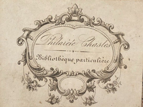 tessera biblioteca PHILARIE' CHASTLES BIBLIOTHEQUE PARTICULIERE