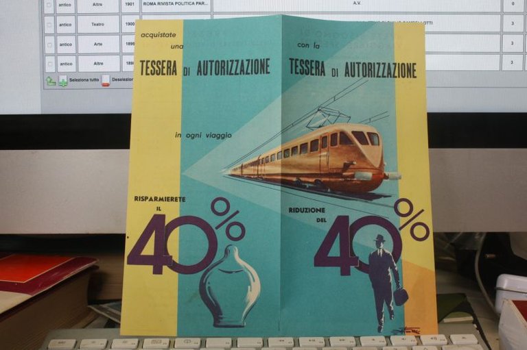 Tessera di autorizzazione in ogni viaggio ANNI 50