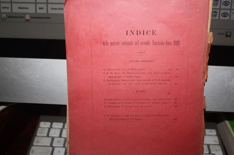 UN CASO DI PAZZIA MORALE G.DOTTO 1893 IL PISANI GAZZETTA …