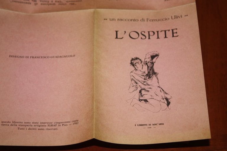 UN RACCONTO DI FERRUCCIO ULIVI L'OSPITE I LIBRETTI DI MAL'ARIA