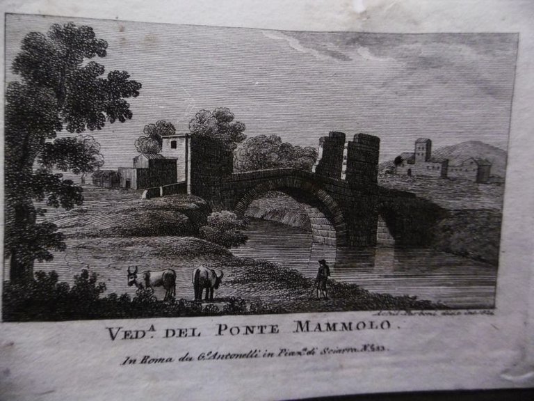 Veduta del ponte mammolo Parboni incisore 1824