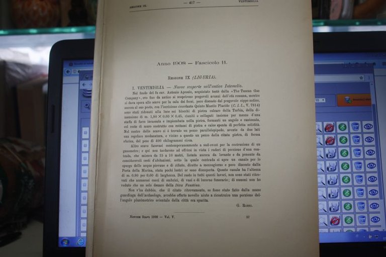 VENTIMIGLIA NUOVE SCOPERTE NELL'ANTICA INTEMELIO ANNO 1908