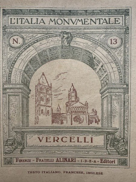 VERCELLI L'ITALIA MONUMENTALE N. 13 ALIARI 1920