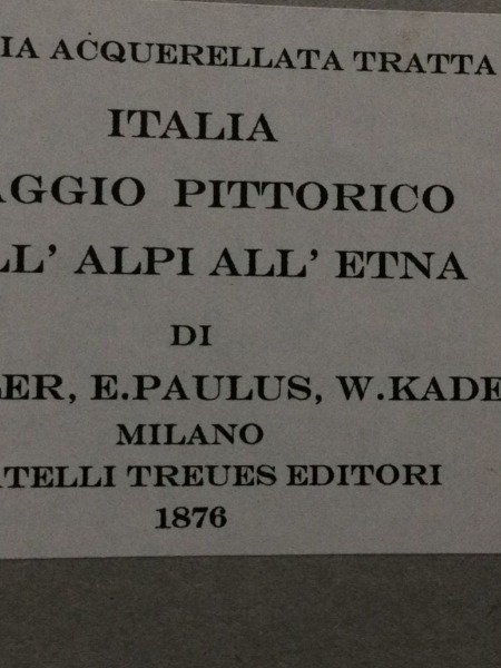 XILOGRAFIA ACQUARELLATA VALMONTONE 1876