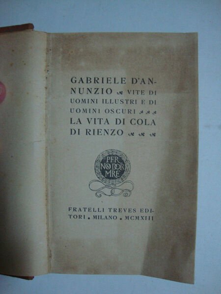 La vita di Cola di Rienzo (Vite di uomini illustri …
