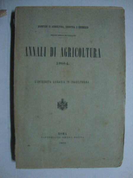 Annali di agricoltura (L'inchiesta agraria in inghilterra)