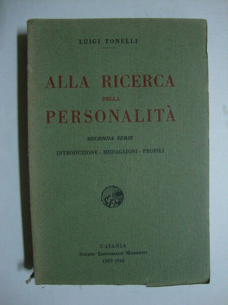 Alla ricerca della personalità (Seconda serie: Introduzione - Medaglioni - …