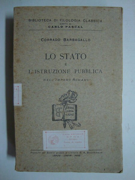 Lo Stato e l'istruzione pubblica nell'Impero Romano