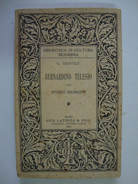 Bernardino Telesio (Con appendice bibliografica)