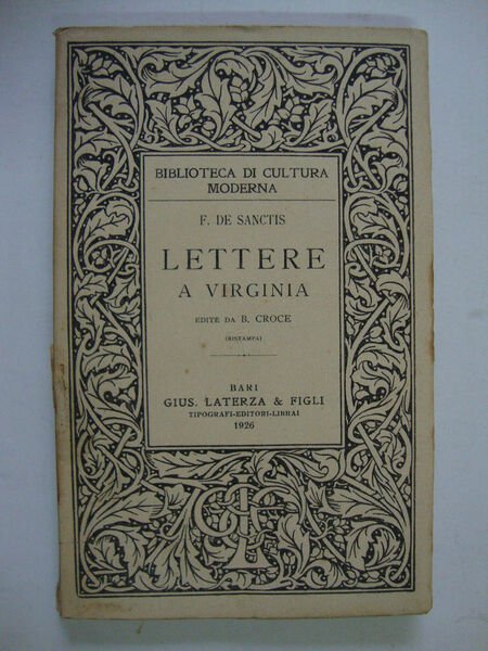 Lettere a Virginia (Edite da B. Croce) | Immagine principale