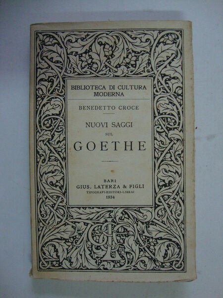 Nuovi saggi sul Goethe | Immagine principale