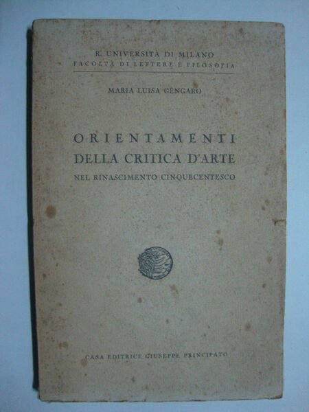 Orientamenti della critica d'arte nel Rinascimento Cinquecentesco