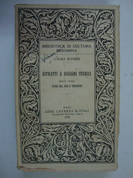 Ritratti e disegni storici (III. Studi sul Due e Trecento) | Immagine principale
